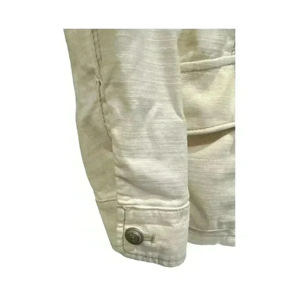 Free People Military Button and Zip Up Winter Jacket in Ivory, Size SP, NWT - Picture 4 of 12